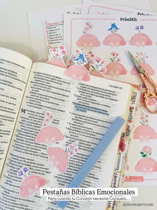 IMPRIMIBLE: Pestañas Bíblicas Emocionales