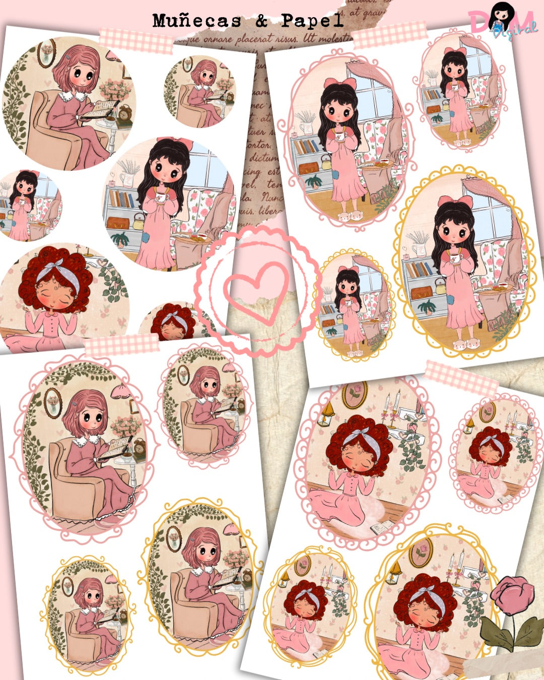 Kit de Stickers Imprimibles – Mujer Sabia… ¡Tu Palabra! 💕✨