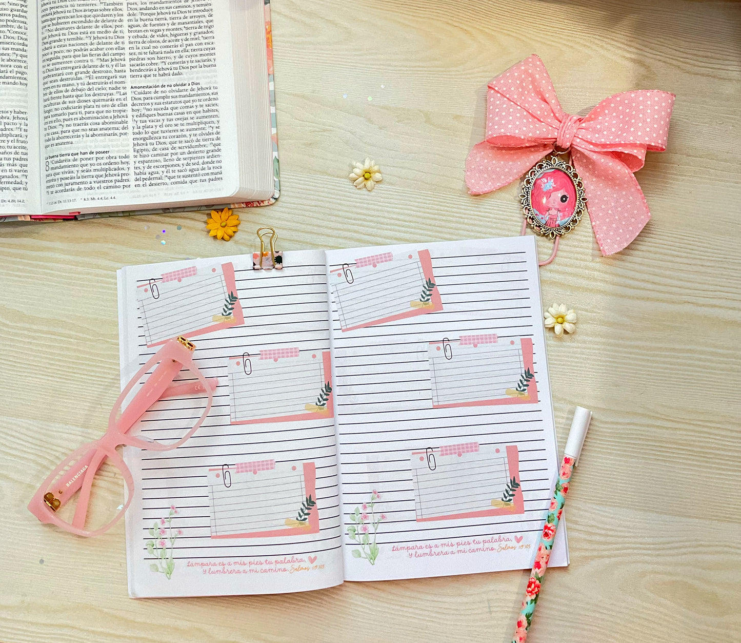 Trio de Libretas de Bolsillo, Oraciones, Notas, Versículos