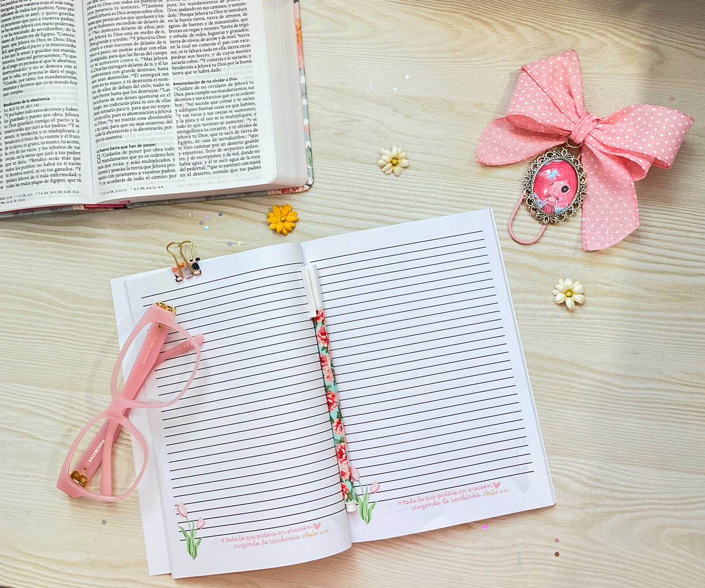 Trio de Libretas de Bolsillo, Oraciones, Notas, Versículos