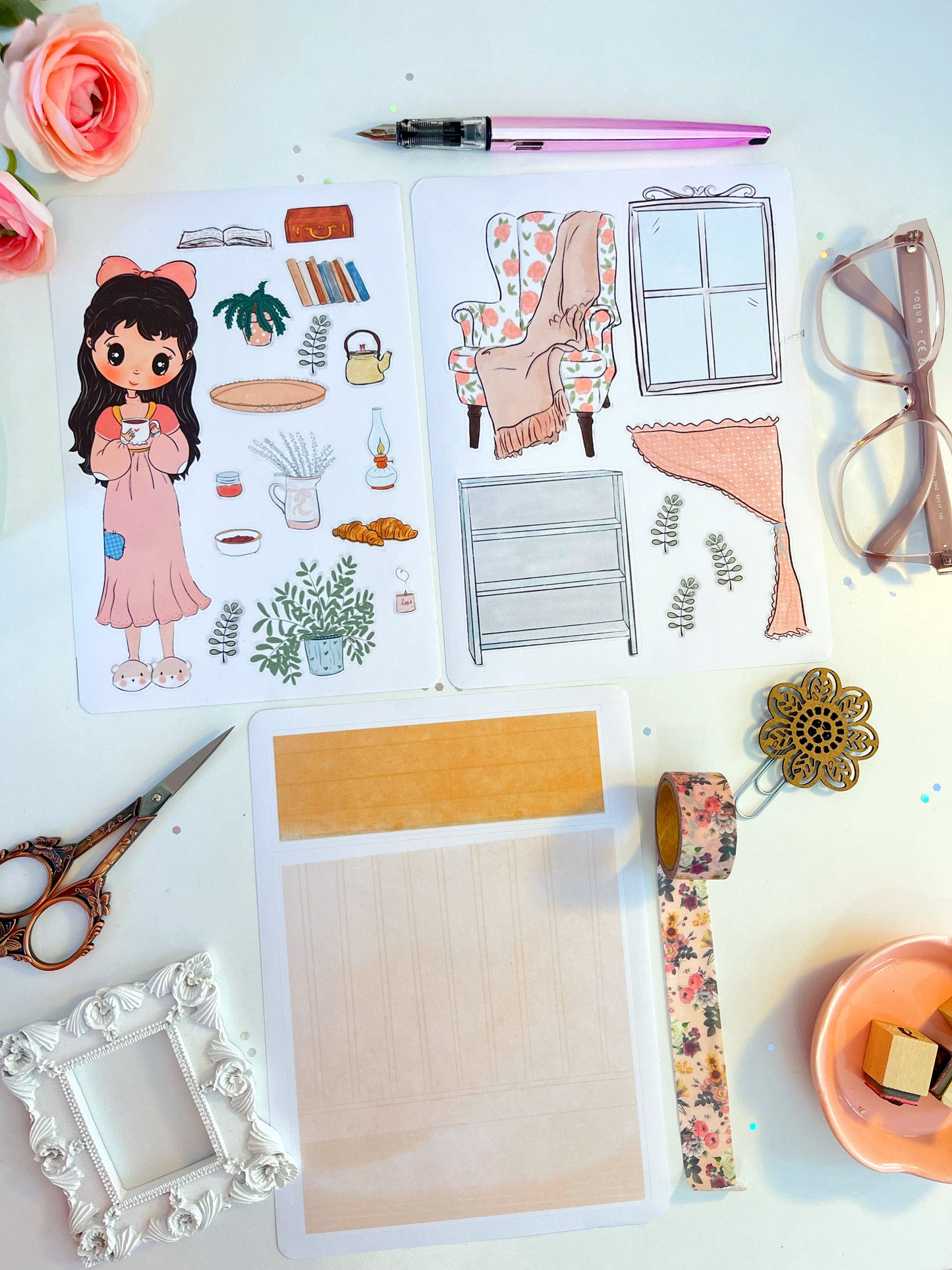 PAQUETE 11 hojas de Stickers – Mujer Sabia… ✨