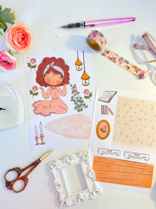 Kit de 4 hojas de Stickers – Mujer Sabia… ¡Mujer que Ora! 📖✨
