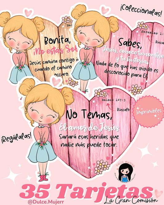 36 Tarjetas: LA GRAN COMISIÓN- PDF Imprimible