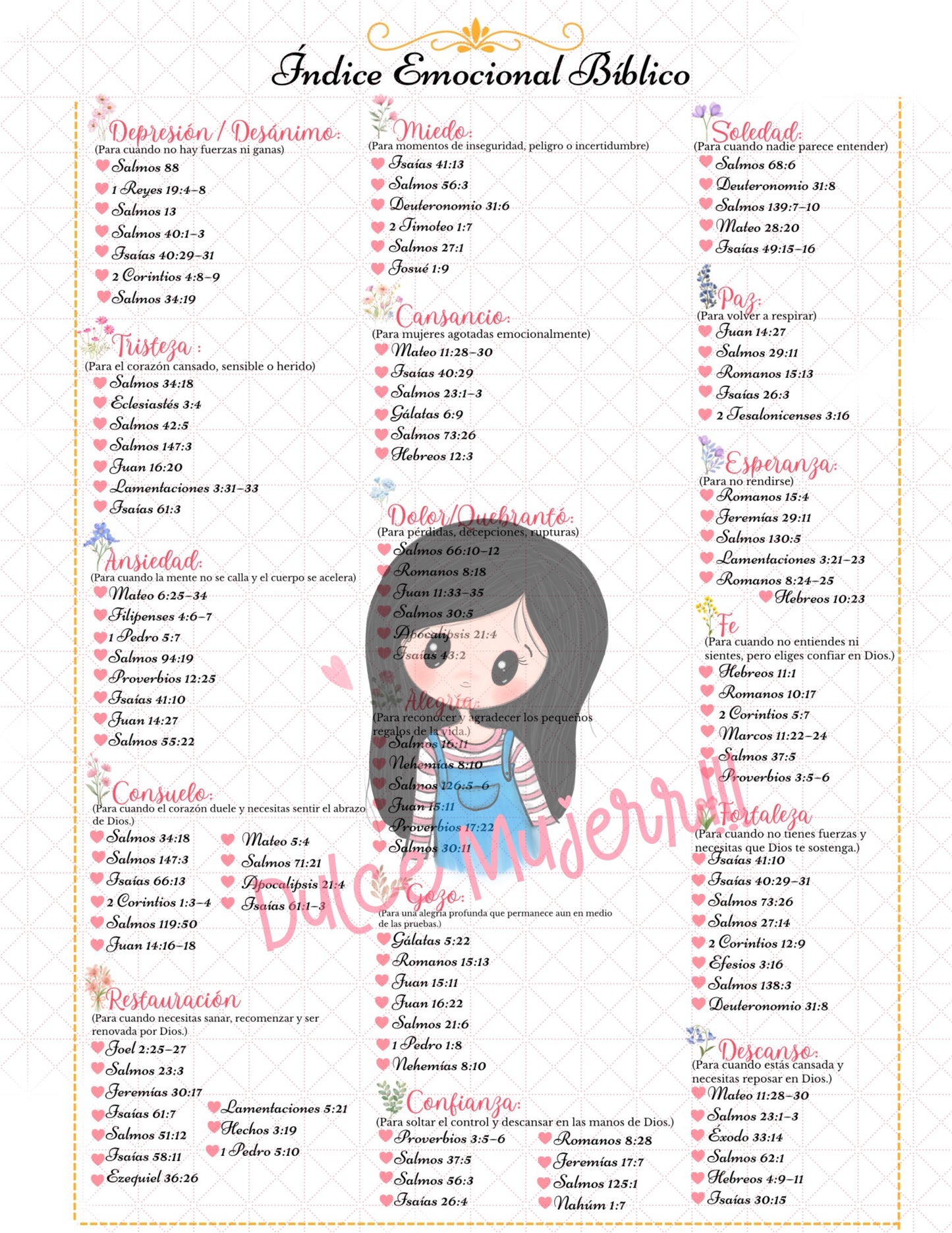 IMPRIMIBLE: Pestañas Bíblicas Emocionales