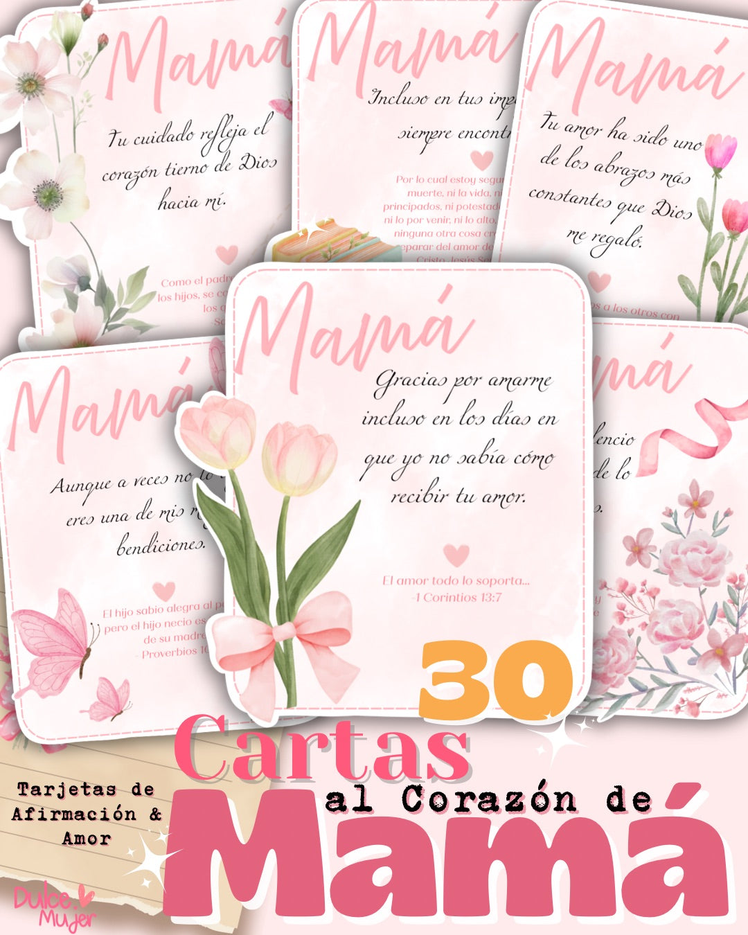 Imprimible - Tarjetas al Corazón de Mamá