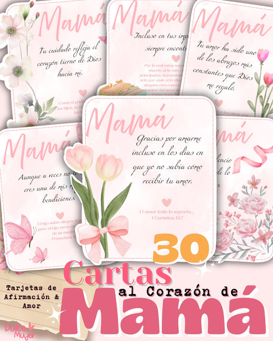 Imprimible - Tarjetas al Corazón de Mamá