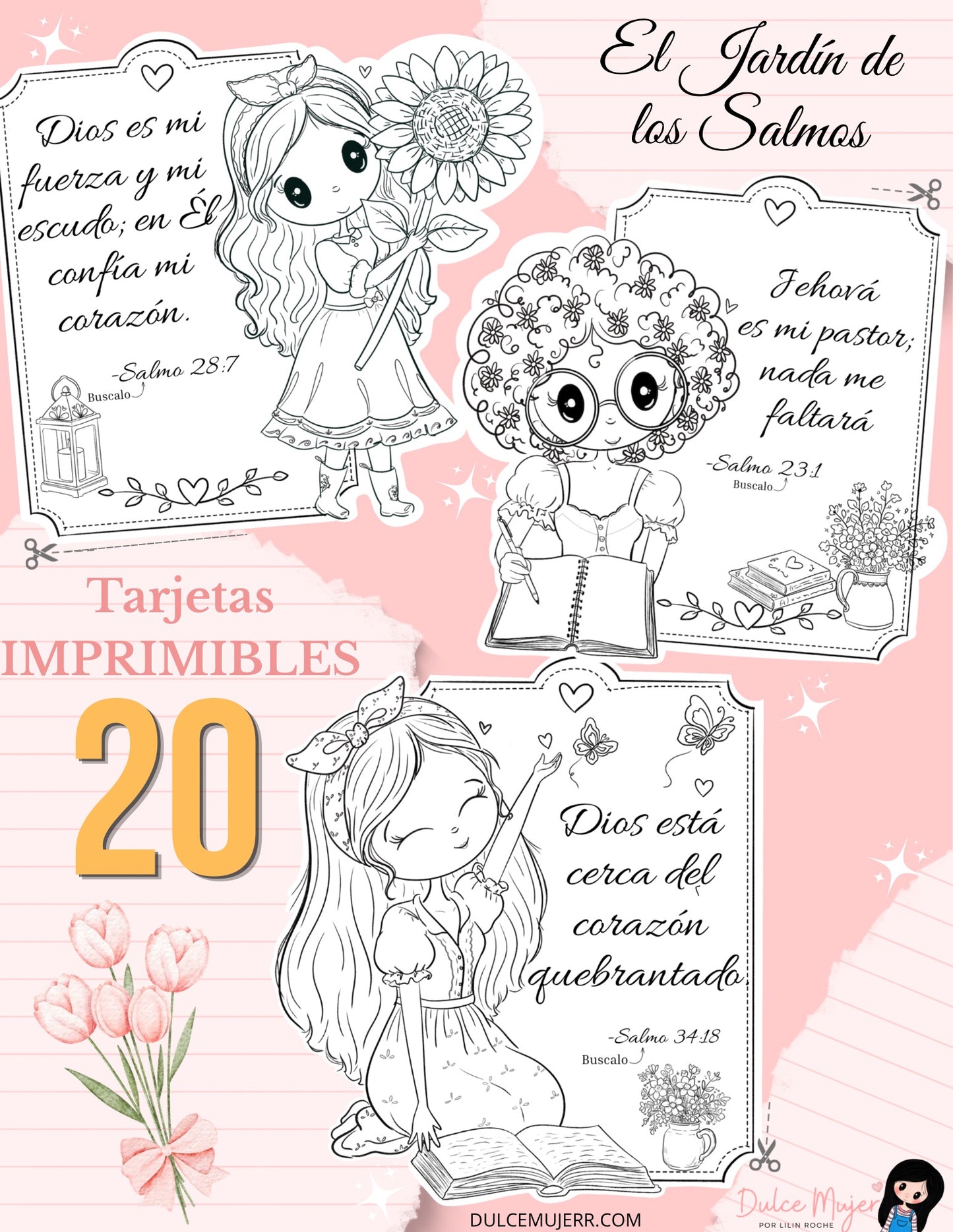 Tarjetas Imprimibles-El Jardín de los Salmos