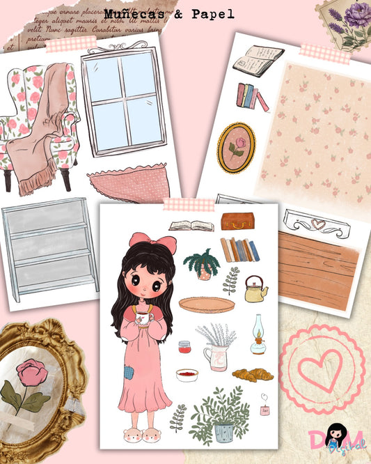 Kit de Stickers Imprimibles – Mujer Sabia… ¡Cafecito Time! ☕✨