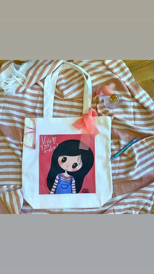 Bolso VIVE Y SE FELIZ